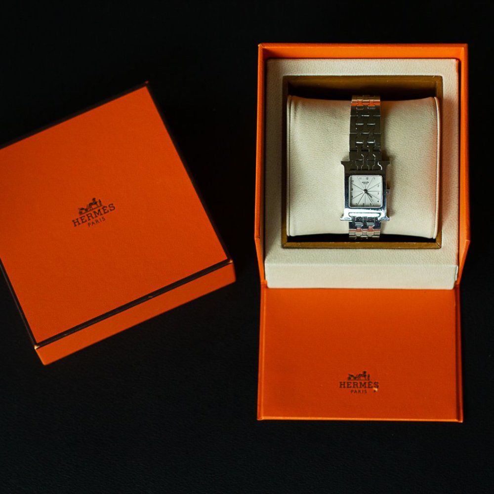 Hermes H Steel Bracelet Watch